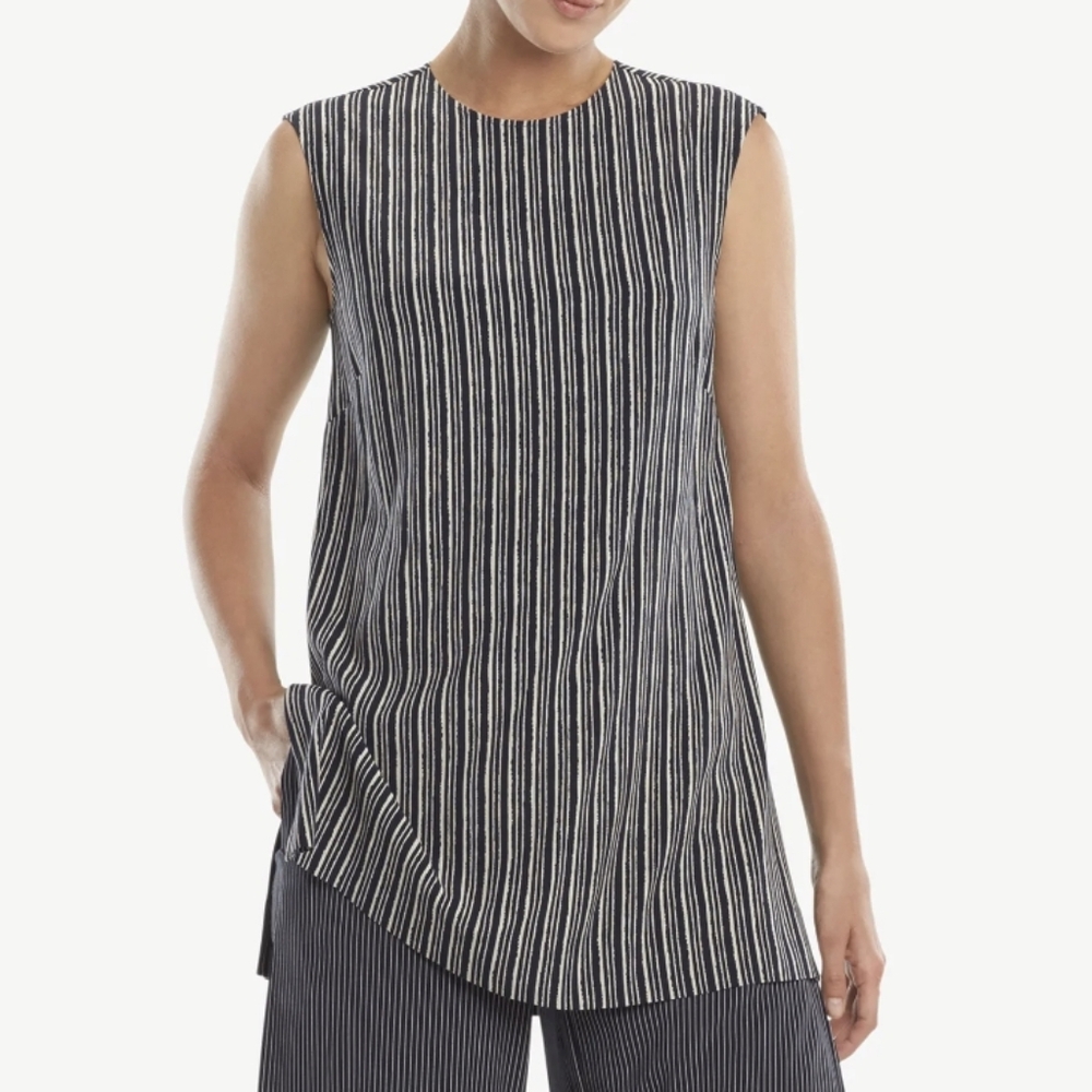 MM Lafleur The Neil Top Black and White Thick Stripe